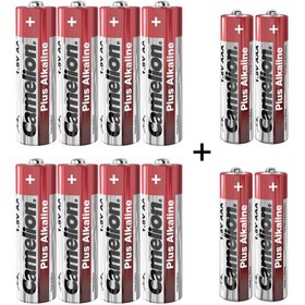 تصویر پک 8+4 باتری قلمی و نیم قلمی Camelion Plus Alkaline 1.5V 