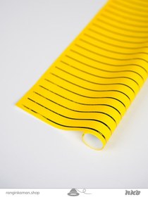 تصویر کاغذ کادو طلاکوب زرد راه راه yellow striped gift paper 