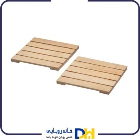 تصویر زیر لیوانی چوبی جدید STRANDFLOKA