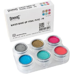 تصویر واتر میکاپ گریماس ۶عدد. P6 GRIMAS WATER MAKE-UP P6 PEARL PURE PALET