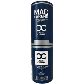 تصویر اسپری بدن مک لارنو مدل MAC LARENO PARFUM DEODORANT BODY SPRAY BLUE CHANEL 200ML