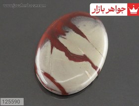 تصویر نگین جاسپر بیضی خوش نقش کد 125590 