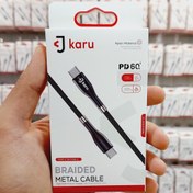 تصویر کابل کنفی 5آمپر تایپ سی به لایتنینگ از برند کارو با 8 ماه گارانتی TYPE-C to TYPE-C Data Cable model KARU KC10-CC 