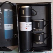 تصویر فلاسک کادویی - فلاسک سه لیوان 500 میلی لیتر vacuum - طوسی ا Vacuum flask Vacuum flask