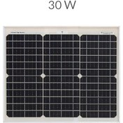 تصویر پنل خورشیدی 30 وات مونو کریستال برند تیسو پلاس Tiso+ +Solar Panel 30W Mono Tiso