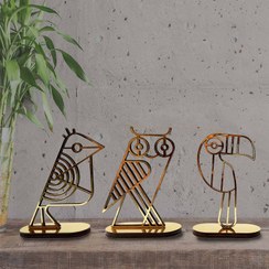 تصویر تندیس مدل پرنده مجموعه سه عددی ارتفاع 20سانتی 