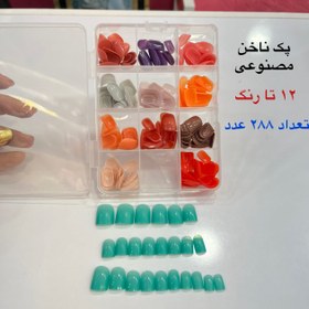 تصویر پک ناخن 12 رنگ 288 تایی 