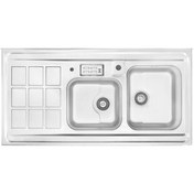 تصویر سینک ظرفشویی اخوان مدل 364S روکار دو لگن 