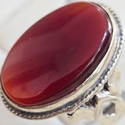 تصویر انگشتر نقره مردانه عقیق قرمز 