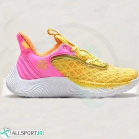 تصویر کفش بسکتبال آندر آرمور طرح اصلی Under Armor Curry9 Yellow Pink 