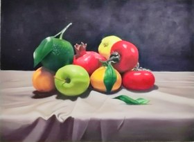 تصویر تابلو نقاشی شاسی طرح میوه fruit painting on MDF