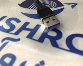 تصویر کابل پاوربانک برزنتی فست شارژ مدل USB به تایب سی پورت بنفش 