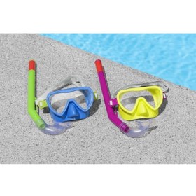 تصویر Bestway y Snorkel Set Crusader Essential Blue Green رنگ 3 تا 7 سال دنیای آب آبی 