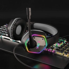 تصویر هدست گیمینگ اکسا E1000 RGB 7.1 Virtual EKSA E1000 RGB 7.1 Surround Sound USB Gaming Headset