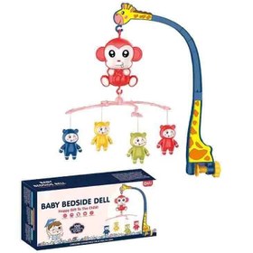 تصویر آویز تخت BABY BEDSIDE DELL آویز تخت موزیکال نوزادی طرح میمون