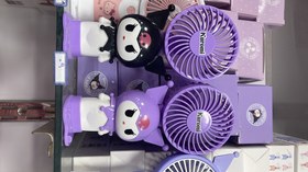 تصویر پنکه شارژی کرومی مدل MINI FAN Kuromi ظرفیت ۸۰۰ میلی آمپر ساعت 