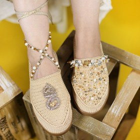 تصویر گیوه زنانه جواهردوزی کد ۷۲۲ 