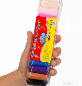 تصویر خمیر کلی 12 رنگ با ابزار سایز متوسط Lujin 