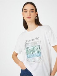 تصویر تی شرت آستین کوتاه زنانه کوتون ا koton | 3SAK50032EK 4303795 koton | 3SAK50032EK 4303795