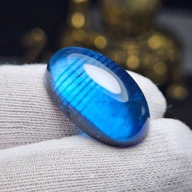 تصویر نگین سنگ ابسیدین آبی معدنی کد 36987 