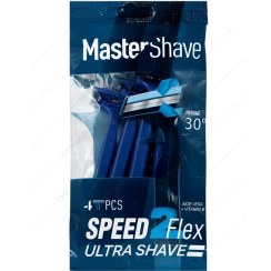 تصویر ژیلت دو لبه اسپید 2 فلکس اولترا شیو 4 عددی Master Shave Speed 2 Flax Ultra Shave Blade 4pack