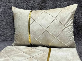 تصویر روبالشی مخمل تک نوار کد 010 برند خوشنام هگمتان یک جفتی - 1 جفت (دو عدد) 