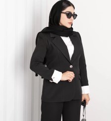 تصویر کت کرپ مازراتی آستین پاکتی 