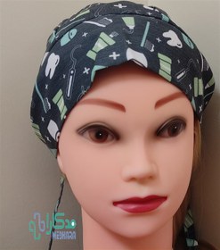 تصویر کلاه اتاق عمل طرح دار Patterned surgical hat