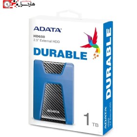 تصویر هارددیسک اکسترنال ای دیتا مدل HD650 ظرفیت 1 ترابایت ا Adata DashDrive Durable HD650 1TB External HDD Adata DashDrive Durable HD650 1TB External HDD