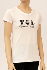 تصویر تیشرت سفید زنانه 