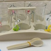 تصویر سرویس چایخوری مسافرتی ۶ نفره لیمون - کرم وانیلی 