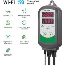 تصویر خانه هوشمند کنترل کننده دما دیجیتالInkbird WiFi مدل ITC-308 