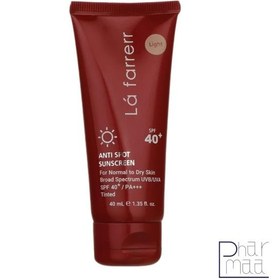 تصویر کرم ضد آفتاب رنگی لافارر SPF40 مخصوص پوست خشک و معمولی حجم ۴۰ میلی لیتر 