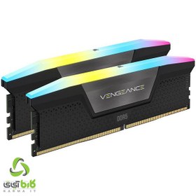 تصویر رم کامپیوتر DDR5 دو کاناله 5600 مگاهرتز CL40 کورسیر مدل VENGEANCE RGB ظرفیت 32 گیگابایت Corsair VENGEANCE RGB DDR5 5600MHz 32GB Desktop RAM