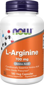 تصویر آرژنین 700 میلی گرم ناو (180 عددی) NOW Foods, L-Arginine, 700 mg, 180 Veg Capsules