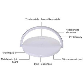 تصویر چراغ خواب و شارژر وایرلس چندکاره ایکس او مدل WX030 XO WX030 Wireless Charger