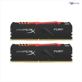 تصویر رم دسکتاپ کینگستون تک کاناله DDR4 فرکانس ۳۲۰۰ مگاهرتز مدل HyperX Fury RGB ظرفیت 8 گیگابایت ا Kingston HyperX Fury RGB 8GB Single Channel DDR4 ۳۲۰۰MHz RAM Kingston HyperX Fury RGB 8GB Single Channel DDR4 ۳۲۰۰MHz RAM