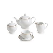 تصویر سرویس چینی زرین 6 نفره چای خوری ریوا طلایی (17 پارچه) ا Zarin Iran ItaliaF Riva-Gold 17 Pieces Porcelain Tea Set Zarin Iran ItaliaF Riva-Gold 17 Pieces Porcelain Tea Set