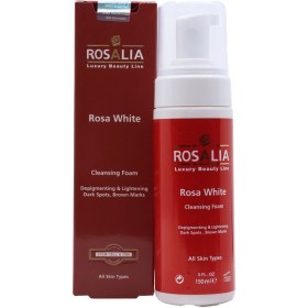 تصویر فوم پاک کننده و روشن کننده رزا وایت رزالیا 150میلی لیتر Rosalia Rosa White Cleansing and Brightening Foam 150 ml