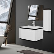 تصویر ست کابینت روشویی آزالیا مدل Sarina03 به همراه آینه و باکس 