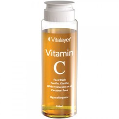 تصویر ژل شستشوی صورت ویتالیر ویتامین C Vitalayer face wash vitamin C 200ml