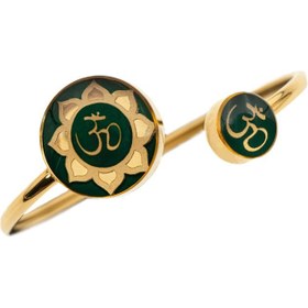 تصویر النگو گرد عقیق سبز ام 