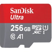 تصویر کارت حافظه microSDXC سن دیسک مدل Ultra کلاس 10 استاندارد UHS-I U1 سرعت 100MBps ظرفیت 256 گیگابایت ا ُSan Disk microSDXC Ultra UHS-I U1 100MBps ُSan Disk microSDXC Ultra UHS-I U1 100MBps