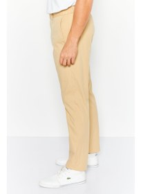 تصویر شلوار چینی مردانه با فیت اسلیم و کشی، رنگ بژ برند esprit Men Slim Fit Stretchable Solid Chino Pants, Beige