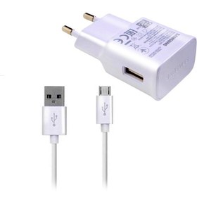 تصویر شارژر دیواری فست شارژ سامسونگ مدل EP-TA200 به همراه کابل شارژ microUSB Samsong Charger + micro cable