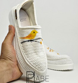 تصویر گیوه مدل قناری - سفید / giveh_zanane