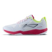 تصویر کفش بدمینتون برند لاینینگ مدل آرو لایت II برای بزرگسالان برند li-ning Lining Aero Lite II Badminton Shoes Unisex-adult Non Marking Lightweight u0026 Durable (White/Fuchsia/Lime EUR- 40) 693746110111