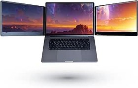 تصویر مانیتور سه گانه قابل حمل MetaDisplay MD1 برای توسعه دهنده صفحه نمایش لپ تاپ Dual Monitor Extender 14 اینچی FHD 1080P IPS (macOS/Windows) - ارسال 20 روز کاری MetaDisplay MD1 Triple Portable Monitor for Laptop Screen Extender Dual Monitor Extender 14 Inch FHD 1080P IPS Display (macOS/Windows)