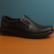 تصویر کفش طبی مردانه تمام چرم تبریز رنگ مشکی 