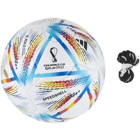 تصویر توپ فوتبال مدل جام جهانی قطر 2022 کد 100 به همراه سوزن توپ 